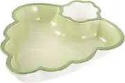 SOESFOUFU Child-Friendly Ceramic Snack Serving Plate Dipping Bowl Dumpling Bowl for Boys and Girls Divided Snack Plate