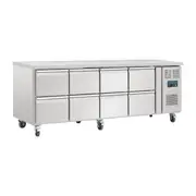 Polar U-Series Eight Drawer Gastronorm Counter Fridge - Under Bench Fridges (DA549-A) - DA549-A