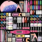 Acrylic Nail Kit with 36W UV LED Lamp Base Top Coat Suitable for Nail Extension