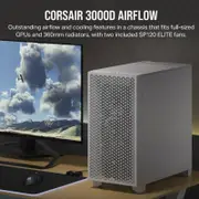 Corsair 3000D AIRFLOW ATX Mid-Tower PC Case - White [CC-9011252-WW]