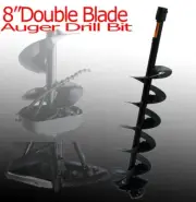New 8" x3ft depth Double Blade Post Hole Fence Hole Digger Machine Auger Bit