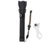 500LM USB Charging LED Portable Outdoor Zoomable Flashlight (KS-738 Rotating Zoom)