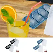 2Pcs 3D Ice Cube Mold 4 Hole 3D Ice Mold with Funnel Silicone 3D Ice Cube-