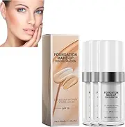 Colour Changing Foundation, Colour Changing Foundation for Aging Skin, Foundation Makeup, Color Changing Foundation, Tinted Moisturizer, Long Lasting Natural Coverage Foundation (3pcs)