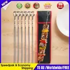 Kabob Skewers Stainless Steel Flat Grill Stick Metal Skewers Kitchen Accessories