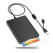3X(Floppy Disk Reader, 3.5 Inch External Floppy Disk Drive with USB Type-C,8699