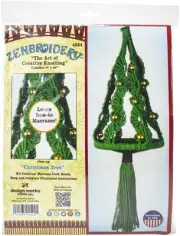 Design Works/Zenbroidery Macrame Wall Hanging Kit 8"X24"-Christmas Tree DW4524