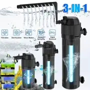 Aquarium UV Sterilizer Filter Light Fish Tank Clarifier Wave Oxygen Water Pump