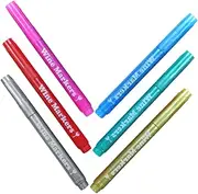 Amosfun 1set Paint Markers for Wine Glasses Vibrant Plastic Paint Pens for Art Craft School Supplies Easy to Use for Adults 6pcs
