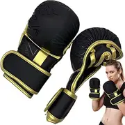 Boxing Gloves Men - Sparring Boxing Gloves - Padded Mitts Adjustable Portable Equipment for Fitness Practice Indoor Outdoor Home Gym Striking Exercise Heavy Bag Punching
