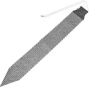 [WRITWAA] Mens Thin Tie Rhinestone Necktie Sparkly Wedding Ties Decorative for Party Unisex Jewelry