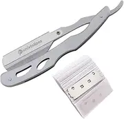 Hair Removal 1 Shaving Razor+25 Professional Blades Barber Tools Hair Razor Knife Stainless Steel Straight Beard Razor