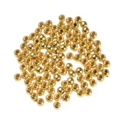Countersunk Holes for Easy Hook Attachment Gold/Silver Fly Tying Beads