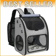 Portable Pet Travel Carrier Backpack - Safety & Comfort for Dogs, 18 lbs Max