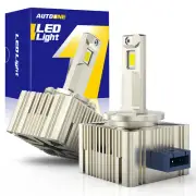 Pair D3R D3S LED Headlight Bulbs High/Low Beam 80W 6500K 40000LM HID Replace 10S (for: Audi)