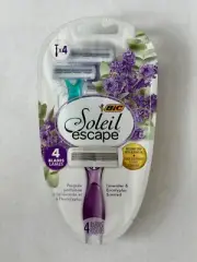 Soleil Escape 4 Blades Razors Moisture strip with almond oil Lavender scented