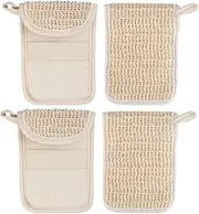 BRIGHTFUFU 2 Pack Soap Bags Mesh Sisal Pouches for Soap Bars Bath Gentle Exfoliation