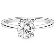 Pandora 925 Silver Sparkling Solitaire Ring 190052C01-60 - Ring Size 9