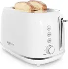Retro 2-Slice Stainless Steel Toaster with 6 Browning Levels and Removable Tray