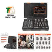 High Speed Steel Damaged Fastener Remover Kit - 39-Piece Versatile Tool Set
