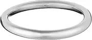 [Silverly] Women's Chunky Round Tube Bangle - Polished Statement Sterling Silver Bracelets - Stackable Thick Bangles for Women Solid 925 - Classic Jewellery for Her - Wife Mum Auntie Gifts
