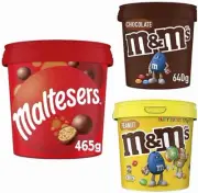 M&M'S & Maltesers Chocolate Snack and Share Party Bucket Bundle