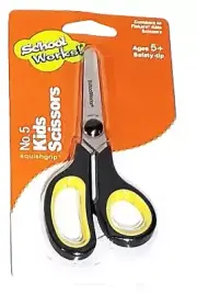 SchoolWorks 5-Inch Kids Scissors Blunt-Tip Squishgrip Handle (12cm) Ages 5+