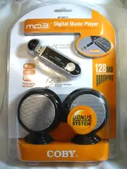 Coby 128mB Mp3 Digital Music Player USB Flash Drive W/ Speaker System
