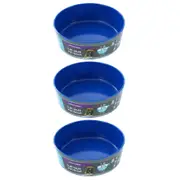 3x Paws & Claws Tuff Stuff Pet Dog Bowl 1.5L/20.5cm Food Water Feeder Blue Large