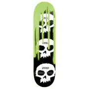 Zero Skateboard Deck 3 Skull Blood Ooze Glow 8.5" x 32.3"