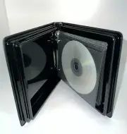 2 PCS 12-CD DVD 2-Ring Binder Album Case with Sleeves, Black, 90147&SF006BLK