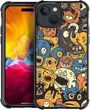 Compatible with iPhone 13 Mini Case,Cartoon Monster Pattern Pattern Soft TPU Bumper Desgin,Anti-Scratch Shockproof Case for iPhone 13 Mini 5.4-in