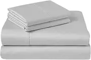 King Size Cotton Sheets Set - Bedding for King Size Bed - Silver Grey Solid