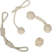 Pet Supply Natural Rope Dog Toys - 4 Pack - Play Fetch - Tug of War - Dog