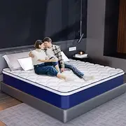 Queen Mattress - 12 inches Gel Memory Foam Hybrid Mattress in a Box, Queen Size Mattress with Pocket Springs, Medium Firm, Pressure Relief & Motion Isolation, 100 Nights Trial, Soft 60 * 80 Inch