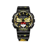 Black Anime Watch Pikachu Pokemon Series High End Electronic Watches Gifts Boys Girls Student New Trendy Timepiece