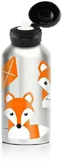 My Family Stainless Steel Kids Drink Bottle - BPA Free, Non-Toxic, Eco-Friendly, Reusable Water Bottle for Toddlers & Preschoolers (400ml) - Foxy