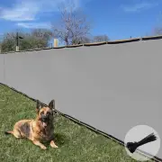 Gray 4ft Privacy Fence Screen Windscreen Cover with Grommets for Backyard Patio