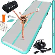 ChampionPlus 10ft 13ft 16ft 20ft Air Track Tumbling Mat Inflatable Gymnastics Mat 4/8 inches Thickness Airtrack Tumbling Mats for Home Training Cheerleading Yoga with Air Pump