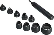 Maun 1001-05 WAD Punch Set with Centre Punch Imperial | 9 Precision Punches ¼ Inch to 1 Inch | Rubber Leather Plastic Felt Cork | Cut Precise Circular Discs Washers | Professional