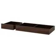 SONGESAND Bed storage box, set of 2, brown, Full/Double/Twin/Single