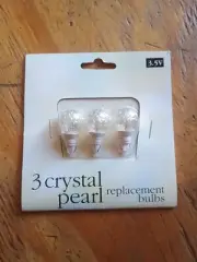 3 Pack Pearl Bulbs Christmas Lights Replacements 3.5 Volt Pearlescent White