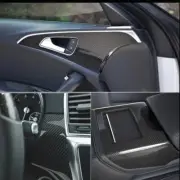 12" x 60" Car Grain Carbon Fiber Skin Textured Vinyl Wrap Sticker Interior Black (for: Porsche)