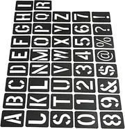 TEHAUX 41Pcs Reusable Letter Stencils for DIY Painting Hollowed Out Templates for Wall Decor Craft Projects and More Durable Safe Material for Adults