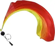 [Vibhgtf] voile poi, HOSISE POISE | Swing Balls Dance Flags Praise Dance Flags | Poony Pole Dance Sail, Great Worship Flags with Degraded Colours for Dance Church,, Yellow Orange Red, Siehe Beschreibung