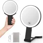 Magnifying Mirror with Light 2-Sided Vanity Mirror with 1X/10X Magnification ...