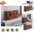 Brown Wedge Backrest Pillow for Twin Bed - Perfect for Reading and Relaxing