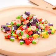 42pc Mini Fruit Shaped Rubber Pencil Eraser Novelty Stationery Gift