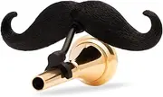 The Original Brasstache 2.0 - New (2024) Clip-on XL Mustache for Brass Mouthpiece, Gift Accessory for Trumpet, Trombone, French Horn, Tuba, Baritone, Euphonium Players (French Horn)