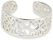 [Silver Rock Jewellery] Solid 925 Sterling Silver Filigree Leaf Pattern Toe Ring Comes Gift Boxed